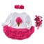 thumbnail 14 - 3PCS Toddler Baby Girls Birthday Party Dress Outfits Romper Tutu Dress Shoes Set