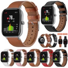Leather Band For Huami Amazfit GTS 4 3 2 2e/GTR 4 3 2 2e 42mm 47mm Watch Strap