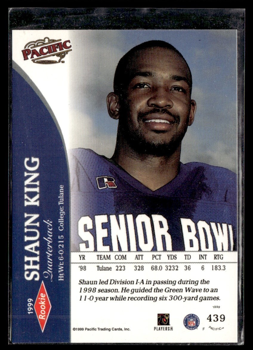 1999 Pacific Copper Shaun King Tulane Green Wave 439 eBay