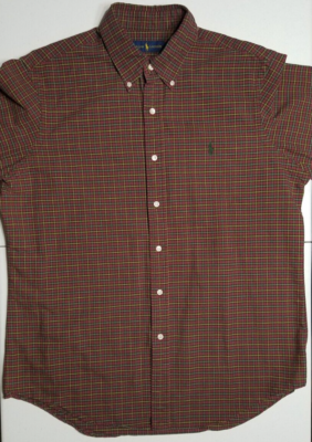Ralph Lauren Button Down Long Sleeve Red Gingham Check Casual