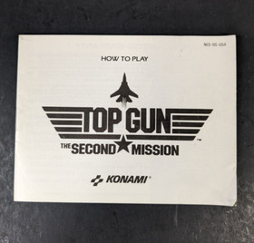 NES Top Gun Second Mission Nintendo, 1985 Game Cartridge, Case, Booklet