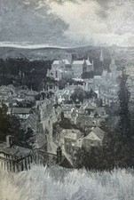 1889 England Winchester Cathedral illustrated
