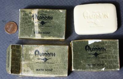 1970s Elvis Era Las Vegas Nevada Aladdin Casino & Hotel 3 Boxed Soap set COOL---