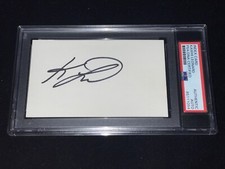 Kawhi Leonard Signed 3X5 Index Card PSA Slabbed Spurs Clippers Basketball Star