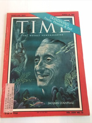 Vintage Time Magazine (March 28, 1960) (Jacques Cousteau)