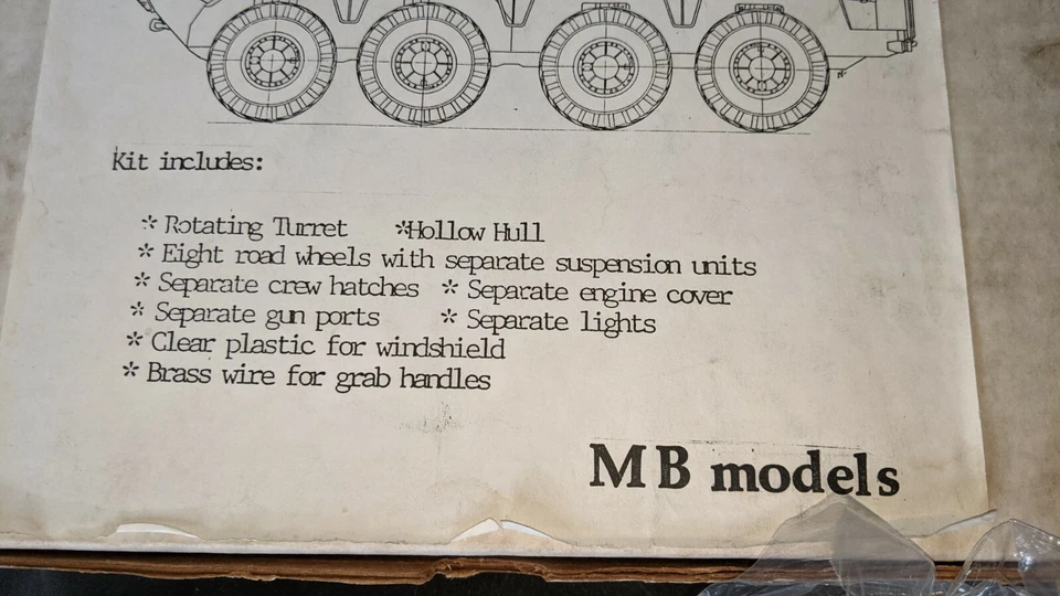MB Modelos 1/35 Resina Modelo Kit Soviético Ruso BTR 60 PB APC Tanque ¡Raro! Foto 3 de 4