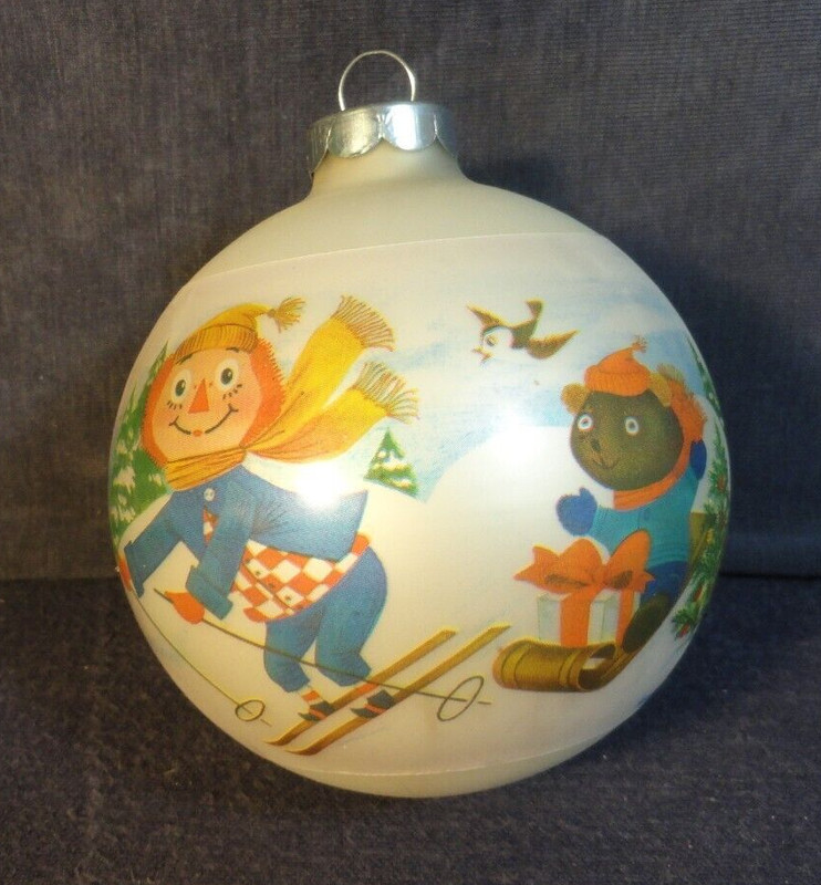 Corning Glassworks Stocking Stuffers Raggedy Ann Andy Christmas Ornament