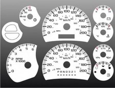 White Face Gauges For 2003-2007 Chevrolet Silverado Gas Kmh Metric