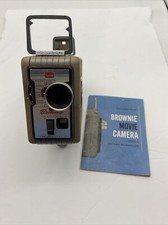 VTG 50s Kodak Brownie Movie Camera Model 2 8mm Cine Ektanon f/2.7 USA w/ Manual
