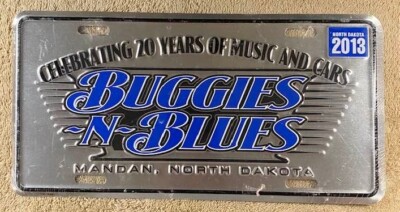 Buggies N Blues Booster License Plate Mandan North Dakota Music Classic Cars