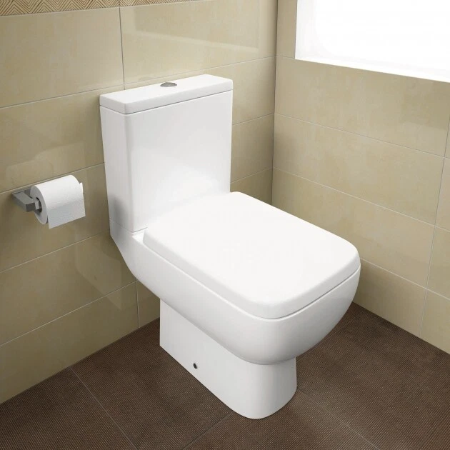 Rak Ceramics Series 600 Close Coupled Toilet Pan Cistern Soft Close Seat White S - Image 3 of 4