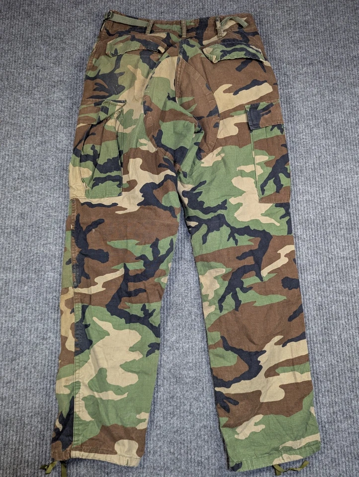 Pantalones holgados Tru Spec para hombre pequeños bosque camuflaje botón mosca carga paracaidista 28x30 Foto 2 de 4