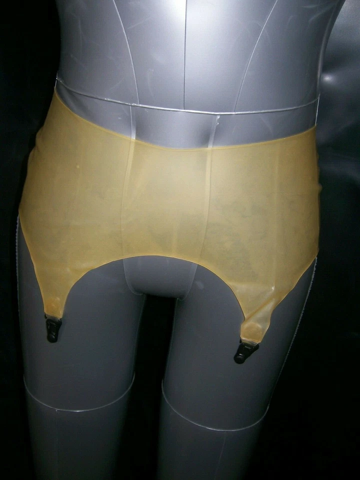 FETISCH BONDAGE BDSM GUMMI HOSENTRÄGER SCHWINGEND TRANSPARENT STRUMPFGÜRTEL 4310 - Bild 4 von 4