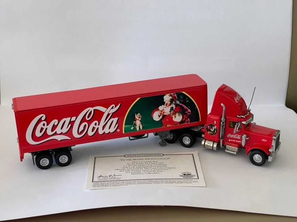 Matchbox Ultra Tis the season for Coca-Cola PeterBilt 359 1997 AS199/A-M +Cert. - Image 2 of 4