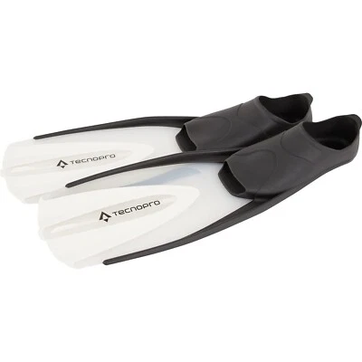 TECNOPRO Kinder Flosse F5 Schnorchel Schwimmflossen Taucherflossen Weiss 27-30