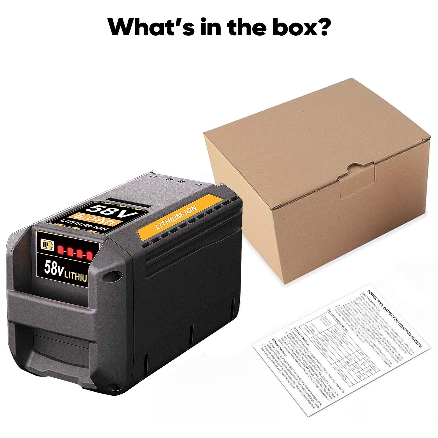 5 Ah Lithium-ion Battery for Echo 58Volt Flex-Force CBP-58V40 CBP-58V2AH CHT-58V