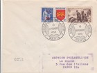 Fr EV semaine du cuir 1950 timbres Paix 50c s/ 90 n°482 737 victimes 835 2F Y&T