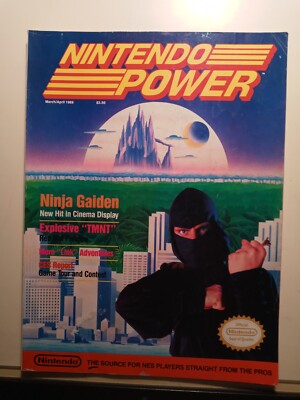 1989 Mar/Apr Nintendo Power Magazine #5  with Poster  - Ninja Gaiden