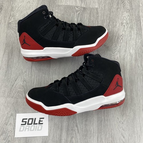 NIKE JORDAN MAX AURA 'BRED' BLACK RED UK8 \u0026 UK9.5 BRAND NEW MENS AQ9084-023  | eBay
