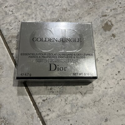 Dior Golden Jungle Palette Eyeshadow Trio & Lipgloss 002 Golden Browns