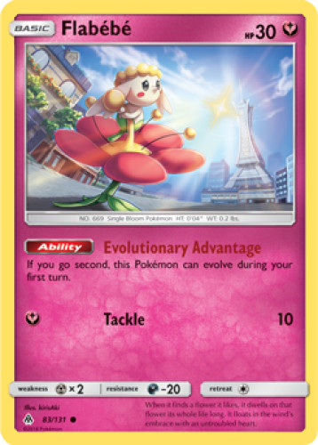 1x Flabebe 83/131 REVERSE HOLO Forbidden Light Pokemon TCG Card MP
