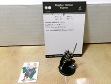 =Dungeons and Dragons D&D DRAGONEYE Regdar, Human Fighter 12/60 with card=