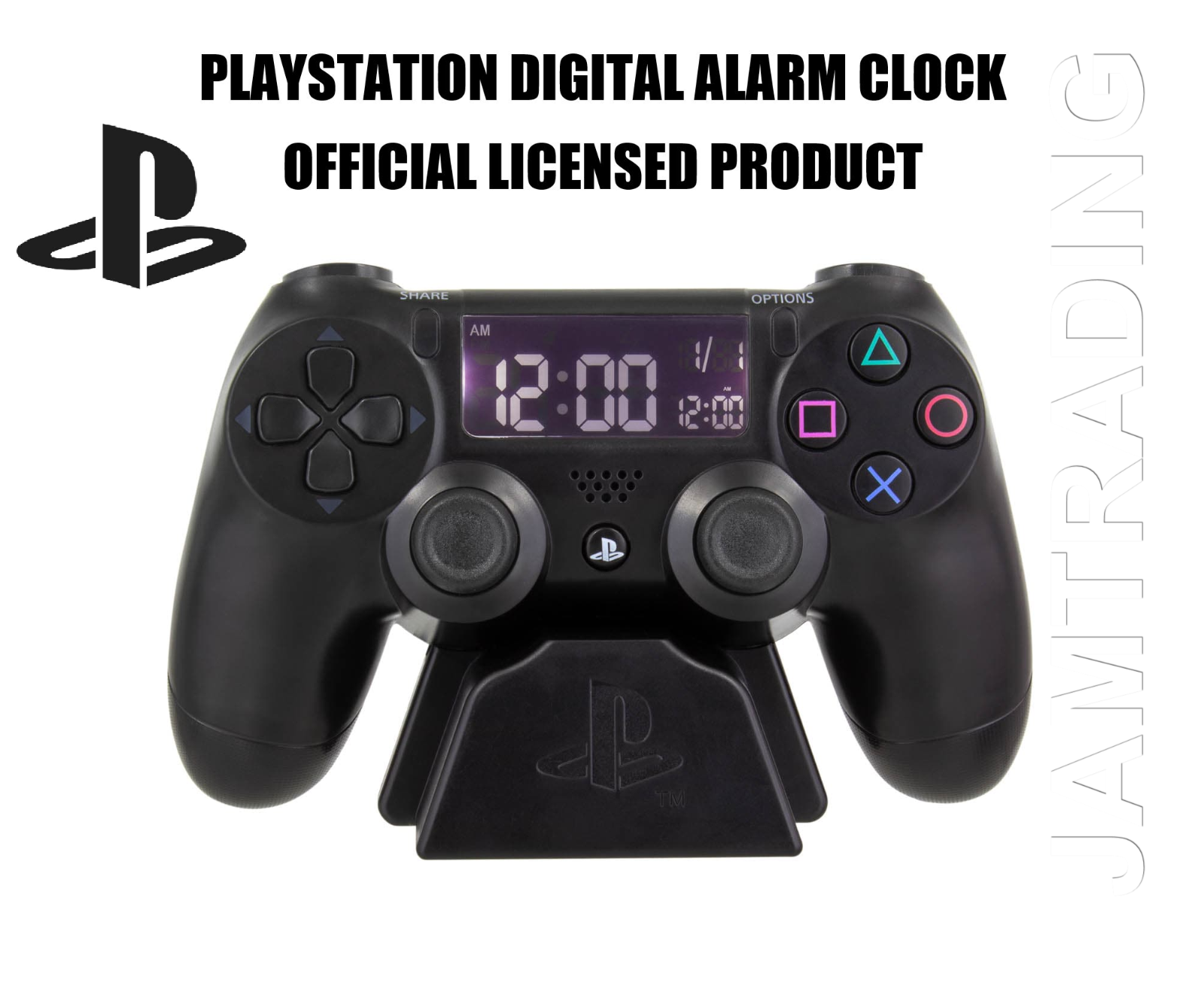 PLAYSTATION DIGITAL ALARM CLOCK - USB LCD- OFFICIAL LICENSED PRODUCT
