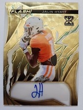 Marketplace image: 2023 Leaf Eclectic Jalin Hyatt Flash Superfractor Auto #'d 1/1 Giants Tennessee