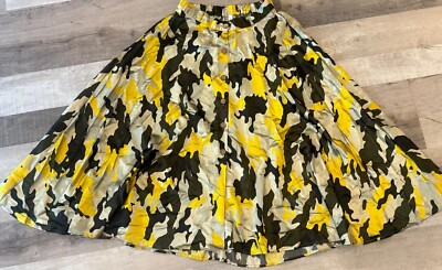 Live 4 Truth A Line Skirt Womens Medium Multi Jane Lushka Eden Army Button Front