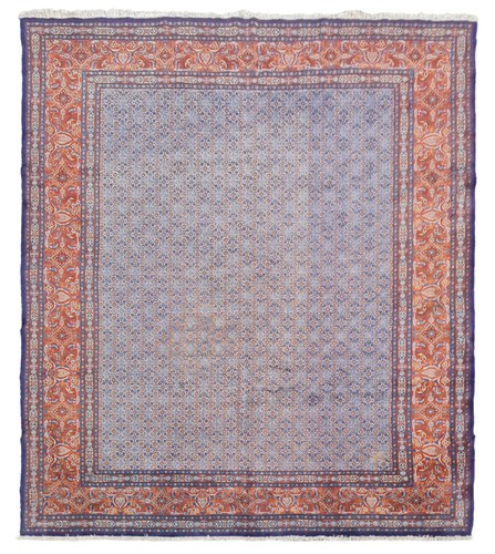 Genuine Hand Knotted Vintage Traditional Yamoud Wool Area Rug 13 x 9 Ft