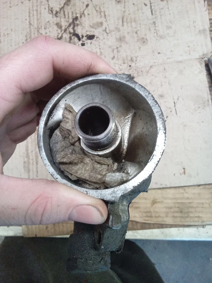 Buick Skylark 350 1971 filtro de aceite montaje bomba cubierta 340 V8 Electra Riviera Sabre Foto 4 de 4