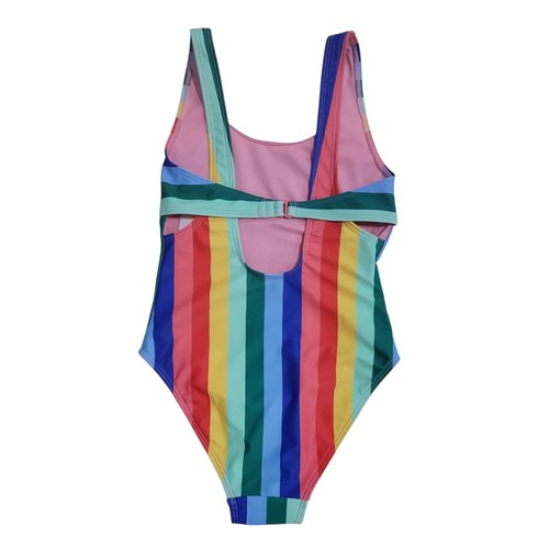 Member's Mark Girls Fully-Lined Stretch Striped One-Piece Swimsuit - Picture 2 of 2