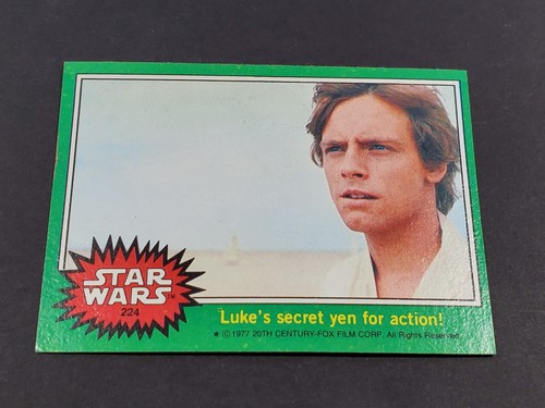 1977 Topps Star Wars #224 Luke's secret yen for action! — Raw