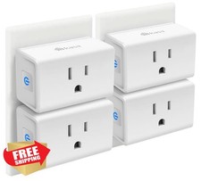 Kasa Smart Plug Mini 4pk Wi-Fi Outlet Alexa Google Home No Hub White