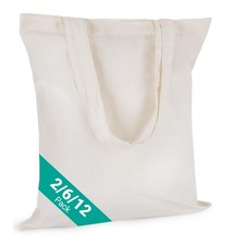 Reusable Canvas Tote Bags Lightweight Blank Grocery Bag for Shopping, Travel