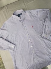 Vintage Ralph Lauren 17 32/33 Yarmouth Fit Gingham Button Down Shirt
