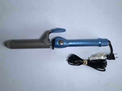 BaByliss Curling Iron Professional Nano Titanium BABNT125S Blue Tested & Works 