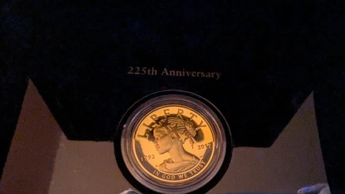 2017 W $100 High Relief American Liberty 225th Anniv  1ozt .999 Gold Coin in OGP