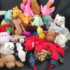 Ty Beanie Babies Mixed Lot of 24 assorted Stuffed Animal Plush