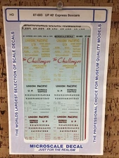 MICROSCALE DECALS HO Scale 87-683: Union Pacific 40’ Express Boxcars