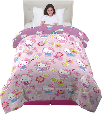 Hello Kitty Twin Soft Microfiber Comforter for Kids' Bedding Set