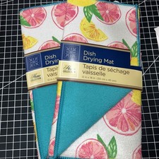 Home Collection Drying Mats - Lemon Fruits - 12 in x 18 in Set Of 2