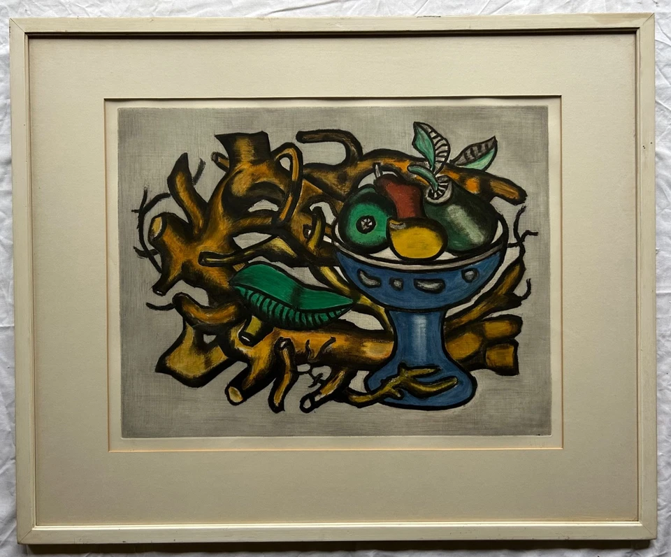 Radierung Fernand Leger Le Compotier 1952 Stillleben Frankreich 68,7 x 83,5 cm - Bild 2 von 4
