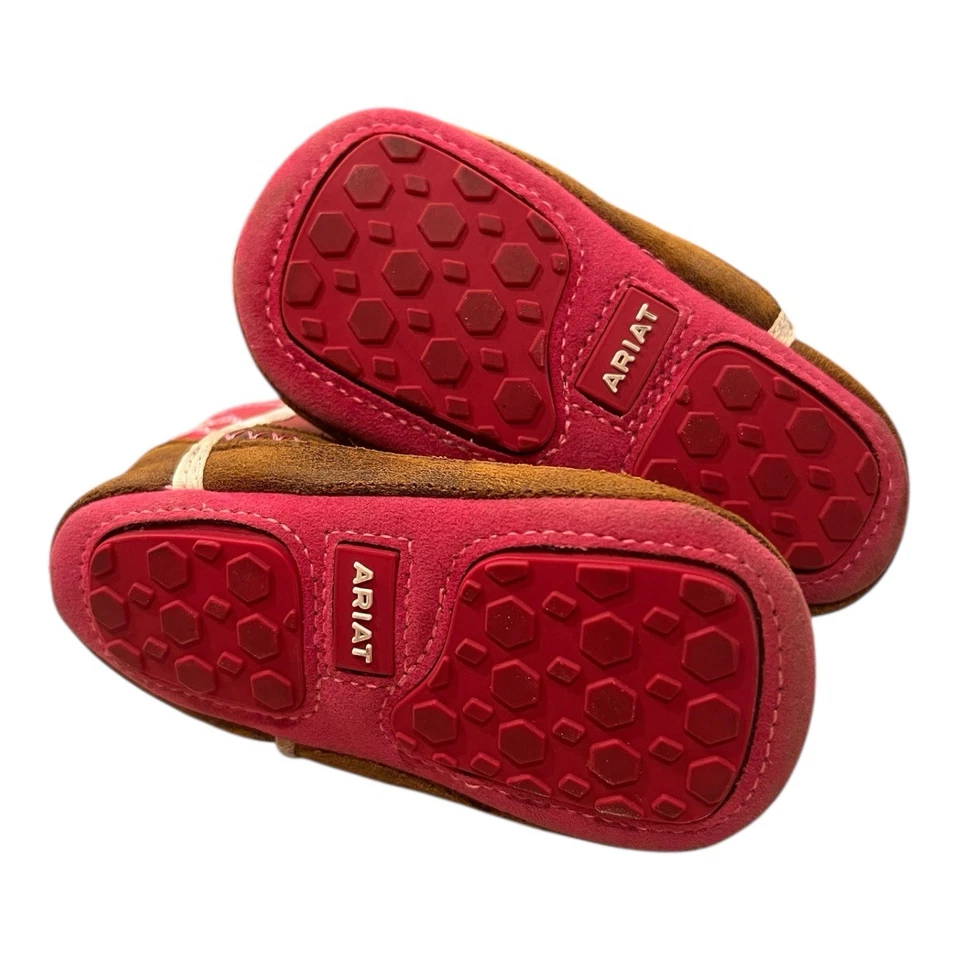 Ariat Lil Stompers Infant Girls Pink Western Cowboy Boots Twisted Tycoon - Image 3 of 4
