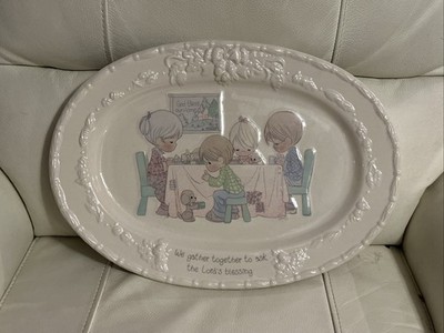 Precious Moments  We Gather Together To Ask The Lords Blessing  Serving Platter