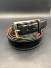 Trafalgar Black Leather Dress Belt Size 36 Made In USA — photo 1