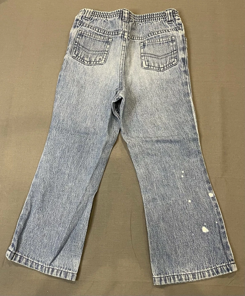 Jeans de Colección Y2K J. Caqui Niñas Pequeñas 4T Azul Denim Coloridos Broches a presión Flores Emb Foto 2 de 4