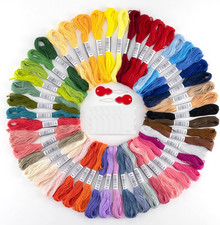 Filo Da Ricamo 50 Colori Fili per Braccialetti, Punto Croce Kit Da Ricamare Mult