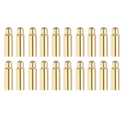 20 Pcs 8mm Spring Test Probe Pin, Gold Plated Spring Loaded Thimble Pins