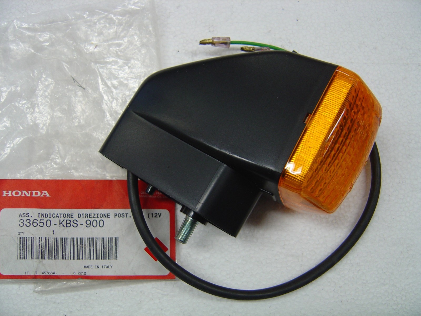 Clignotant arrière gauche NSR125R HONDA 33650-KBS-900 finition origine 12V